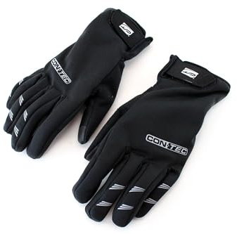 Contec Fahrrad Handschuhe - Frigid TR - Schwarz, Grau, Touchscreen fähig, Silikondruck für Guten Grip, Innenhandpolsterung, Frotteedaumen, E-Bike, S, M, L, XL, XXL, Größe:S