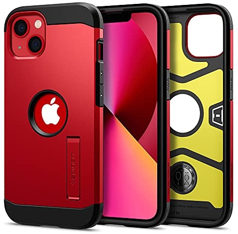 Spigen Tough Armor Hülle Kompatibel mit iPhone 13 -Rot