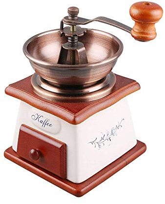 DSDD Macinino da caffè Manuale Macinacaffè Regolabile in Legno con Spessore Regolabile Mini smerigliatrice Portatile Macchina da caffè a Mano Antica Adatta per i Viaggi dell'u