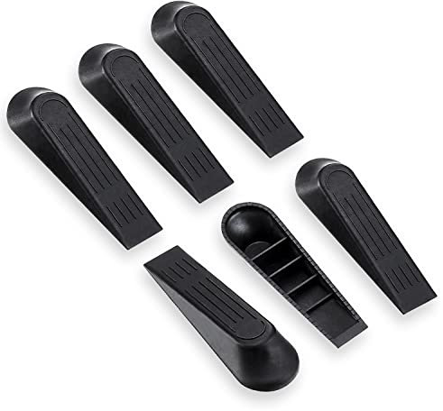 KVELEE 6PCs Door Stops Indoors, Anti Slip Door Stoppers for Floor, Heavy Duty Plastic Door Wedges for Sound Dampening, Doorstops Wedges for Multi Floors