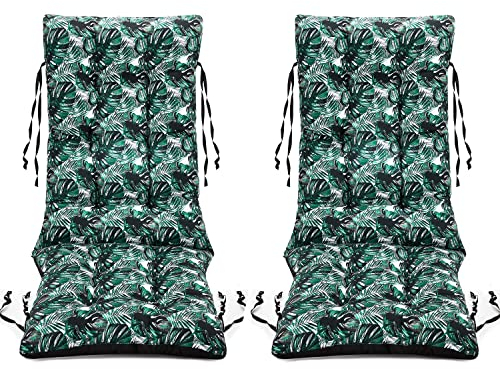 SuperKissen24. Stuhlkissen Sitzkissen und Rückenkissen für stühle 2er Set 48x123 cm Outdoor und Indoor - Exotic