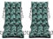 SuperKissen24. Stuhlkissen Sitzkissen und Rückenkissen für stühle 2er Set 48x123 cm Outdoor und Indoor - Exotic