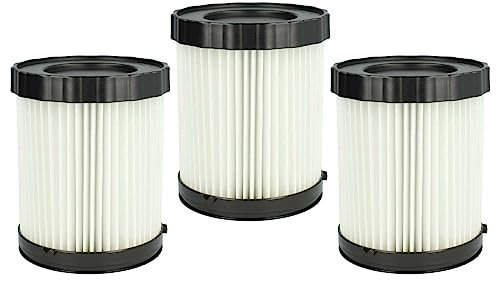 vhbw 3x Faltenfilter kompatibel mit Bosch GAS 18V-10 L Staubsauger - Patronenfilter, Weiß