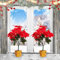 CYYZB 2 Stück künstliche Weihnachtssterne im Topf, 45 cm, künstlicher Weihnachtsstern, getopft, künstlicher Weihnachtsstern, Arrangement für Hochzeit, Esstisch, Blumen-Zuhause