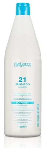SALERM - Champú Hidratante - Salerm 21 Silk Protein - 1000 ml - Pelo Seco y Dañado - Proteínas de Seda - Nutre, Repara y Revitaliza el Cabello - Protección Térmica