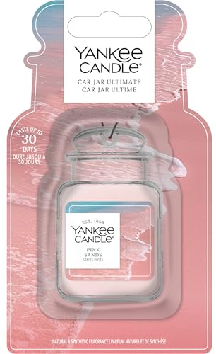 Yankee Candle | Car Jar | Pink Sands | Für Autos und kleine Räume zu Hause | Bis zu 30 Tage