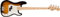 Squier by Fender Sonic Precision Electric Bass Guitar, Maple Fingerboard, White Pickguard, 2-Colour Sunburst