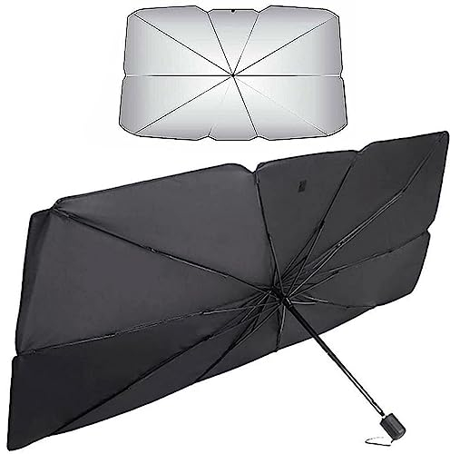 TechTime Parasole Auto – Ombrello Parasole Pieghevole per Parabrezza Interni Macchina – Schermo Anti-Uv GladeShade per Automobile – Telo Proteggi Cruscotto Copriparabrezza dal Sole Universale