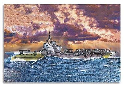 KYTIN Poster mit Flugzeugträger, britischer Flugzeugträger, HMS Victory, dekorative Malerei, Leinwand, 30 x 45 cm