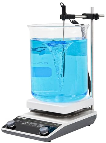 LACHOI Magnetic Stirrer 50-2000RPM 6.7 inch Hot Plate Magnetic Mixer Max 20L Max Temp.350℃ Lab Magnetic Stirrers with Stir Bar & Temp Probe Sensor