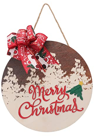 HERCHR Panneau De Porte De Noël, Panneaux De Noël pour Couronnes, Panneau De Joyeux Noël, Décorations De Joyeux Noël pour Décorations Extérieures