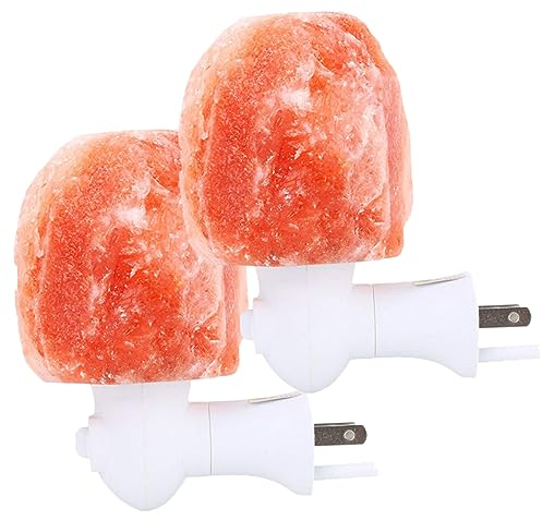 Mikikit 2St Halloween-Wandleuchte kleines Nachtlicht warmes Nachtlicht salz nachtlicht Nachtlichter in die Wand stecken Nacht Lichter Kristall schmücken Wandlampe Salzlampe Kind