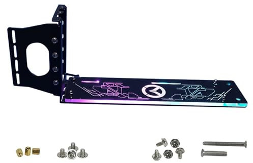 PCI-E PC-Grafikkarten, vertikaler Standfuß, vertikale GPU-Halterung, Halterung mit LED, 5 V, 3-polig, RGB, 12 V, RGB-Grafikkarte, vertikale Halterung