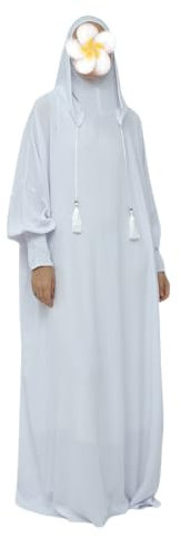 Frauen Muslim Robe Abaya Kleid Kaftan Dubai Bescheiden Türkei Gebet Kleidung Casual Eid mit Hijab