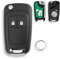 Télécommande de voiture 433 MHz à 2 boutons avec puce ID46 pour Chevrolet Opel Adam Astra J Cascade Insignia Meriva Mokka Viva Zafira OHT01060512 + porte-clés