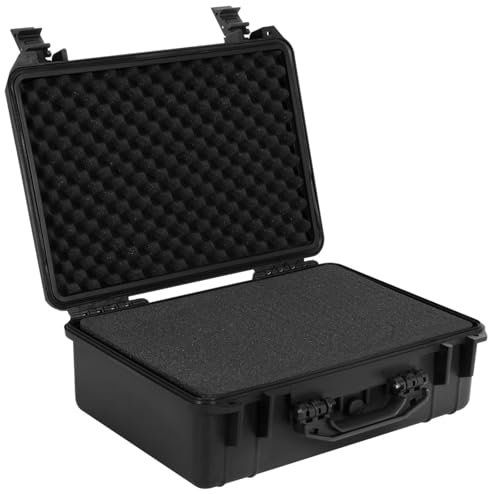 HOMFME Waterproof Hard Case, Portable Tool Box with Customized Foam and Dual Padlock Holes, Protective Camera Case Tool Organizer for Electronics, Drones, Firearms, Lens, Pistol (18 Inch, 45x34x18cm)