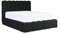 MEBLINI Carlos Polsterbett 160x200 mit Lattenrost und Matratze - Bubble Bett - Cloud - Marshmallow Bed - Kopfteil Bett mit Stauraum - Betten - 160x200 - Schwarz Boucle/H3