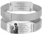 XUANPAI Armband mit Foto Armband Herren mit Gravur - Personalisiertes Partnerarmbänder mit Namen Bild Verstellbare Fotoarmband Fotogeschenk zum Geburtstag Jahrestag Weihnachten (D-Silber)