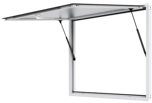 VEVOR 48x36 Aluminum Alloy Food Truck Service Window, Up to 85 Degrees Stand Serving Window with Awning Door & Drag Hook, for Food Trucks Concession Trailers