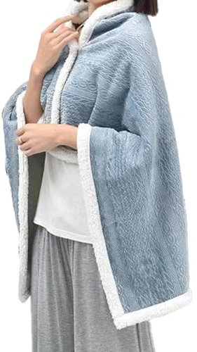Poncho-Überwurf mit Knöpfen, tragbare Decke für Erwachsene, Tragbarer kuscheliger Schal, Schoßdecke, Lammfell-Plüsch-Umhang für den Winter für Erwachsene, übergroßes Decken-Sweatshirt für Bett, Sofa