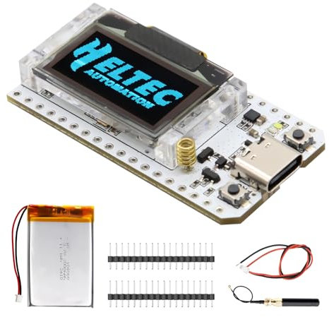 LoRa für ESP V3 Board mit 3000mAh Battery Set AYWHP Meshtastic LoRa für ESP mit 868MHz Antenna und OLED Display Entwicklungsplatine WiFi + BLE IOT Board Kompatibel mit Arduino/Meshtastic