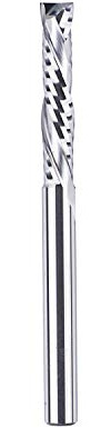 SpeTool 6mm Shank Compression Cut Spiral Router Bit, Up and Down Cut Solid Carbide CNC End Mill, 32mm Cutting Length, 75mm Total Length