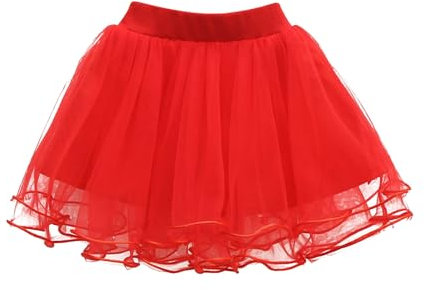 Kelandoom Tutu Danse Classique Fille Jupe en Tulle Fille,Jupe Tutu 3 Couches Tulle Jupe Tulle Fille Rose Tutu Lumineux À LED - Couleurs Fluo - Costumes Carnaval Enfant Robe Bebe Fille