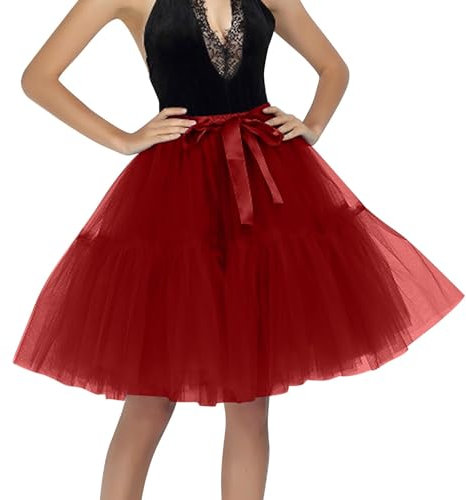 Gonna Danza Bambina Gonna Tulle Fucsia Bambina Gonna Corta Tulle Gonna Tulle Donna Fuxia Gonna in Verde di Colorato Costume Carnevale Circo Donna tutù Nero Gonne Lunghe a Vita Alta