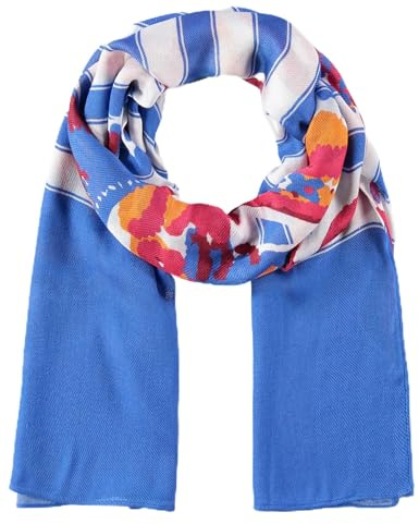 Samoon Damen Weicher Schal mit Paisley-Print Paisley Skydiver Blue gemustert 99