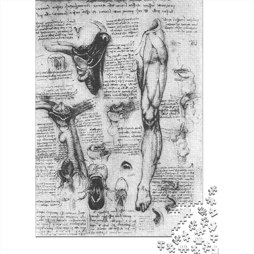 Leonardo Da Vinci Kunst Puzzle 1000 Teile Erwachsene, Lustige Museums Puzzles Geschenk-Idee Für Geburtstag, Weihnachten, Halloween Und Valentinstag