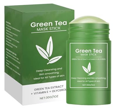 Deep Cleanse Green Tea Cleaning Paste Green Tea Clay Stick For Face Blackhead Remover For Men And Women All Skin Types (1pc) Teen Skin Care for Girls (Rose Gold, One Size)