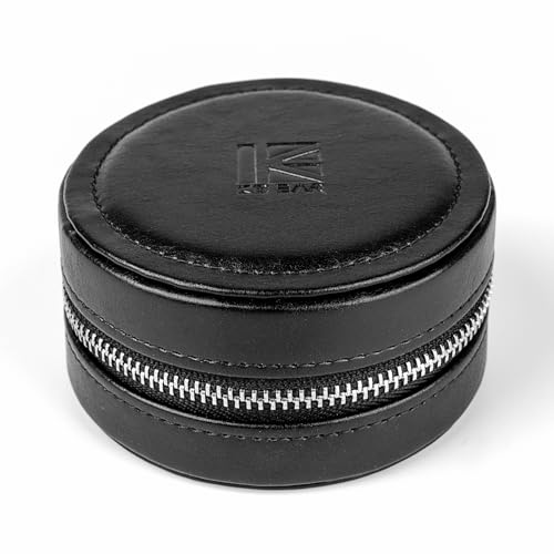 KBEAR K-Lord Custodia per auricolari, KZ ZS10 Pro, custodia per auricolari in ear monitor, custodia in pelle PU con cerniera rotonda, organizer da viaggio per KZ ZSN PRO X/ZS12PRO X/EDXPRO/Castor Ear
