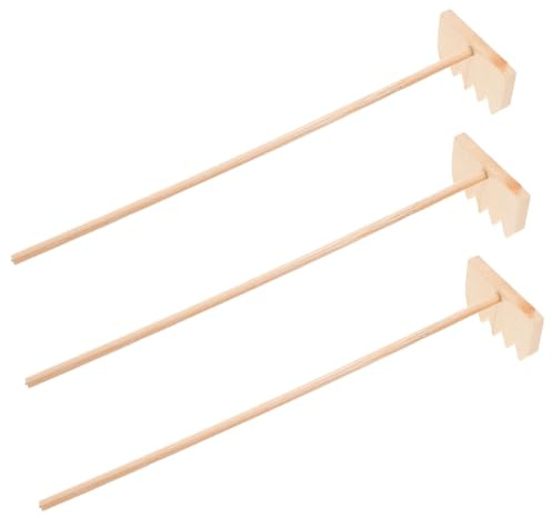 TOYANDONA 3pièces Râteau à Sable Mini Bambou Outil Relaxation Zen pour Table à Sable Kit Accessoires pour Jardin Zen et Décoration de Bureau