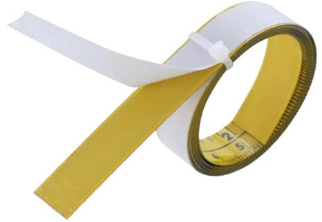 Chinese-English Self-Adhesive Tape Measure, 1–5 m Carbon Steel Metric and Imperial Ruler with Strong Backing for Metal Wood Plastic G(1Meter)