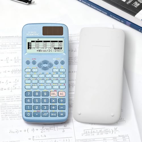 Wxeadu FX-991EX Scientific Calculator, A Level Maths Calculator with 552 Functions, 10+2 Digits Written Display, Portable Scientific Calculator for Students, Business, Office, Engineering (Blue)