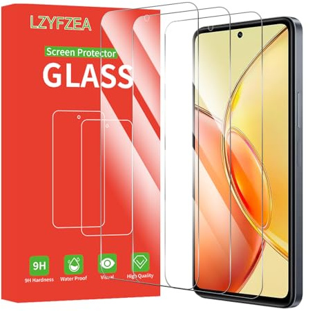 LZYFZEA 3 Stück,Panzerglas Schutzfolie für Vivo Y36 4G / Vivo Y36 5G, HD Displayschutzfolie,Frei von Kratzern, 9H Härte, Bläschenfrei, Fingerabdruck ID Kompatibel