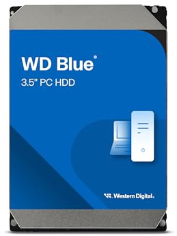 Western Digital WD40EZZX - Disco rigido interno WD da 4 TB, 5400 giri/min, SATA 6 Gb/s, 128 MB di cache, 3,5, colore: Blu
