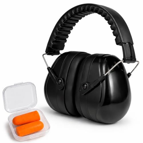 Cascos Insonorizacion para Estudiar + 2 Tapones Oidos Ruido | Cascos Cancelación de Ruido | Auriculares Aislantes Ruido Estudiar | Cascos Proteccion Auditiva | Estudiar, Oposiciones, Trabajo |33dB
