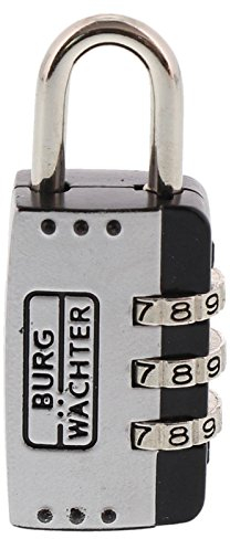 Burg-Wächter Verstellbares Zahlenschloss, 3,5 mm Bügelstärke, 3 Zahlenrollen, Combi Lock 72 25 SB