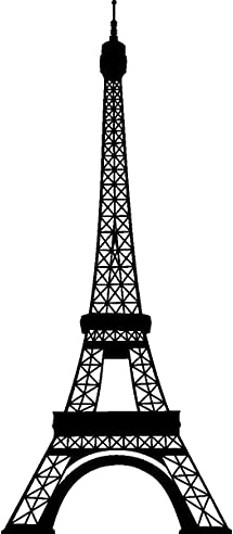 Samunshi® Wandtattoo Eiffelturm Paris Wandaufkleber 17 x 40cm schwarz