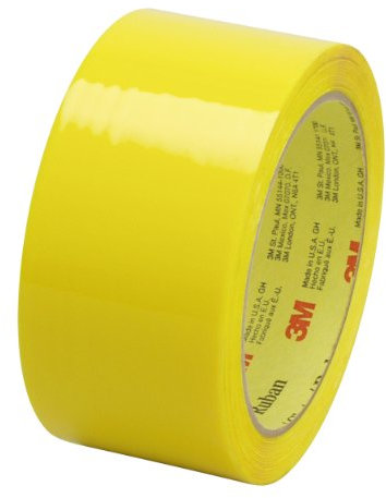 Scotch Box Sealing Tape 373 Yellow, 48 mm x 50 m, High Performance, Conveniently Packaged (Pack of 1)