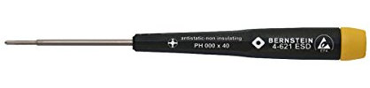 Bernstein 4-621 Phillips Screwdriver Size 000 with Conductive Handle Blade Length 40 mm