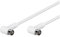 Goobay 67341 Gewinkeltes SAT Antennenkabel (80 dB), 2x Geschirmt, F-Stecker (Quick) 90° > F-Stecker (Quick) 90° (Vollständig Geschirmt), 1.5m