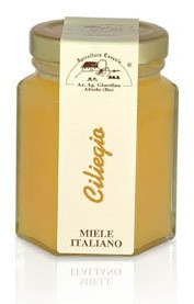 Apicoltura Cazzola Italy - Cherry-Tree Honey - Jar of 135 g (Pack of 2 Glass Jars)