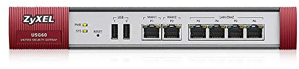 Zyxel ZyWALL 1.0 Gbps UTM Firewall, fino a 75 utenti - Incluso 1 anno Licence UTM Bundle [USG60]
