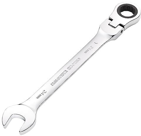 Draper 52025 Hi-Torq Metric Flexible Head Ratcheting Combination Spanner, 24mm
