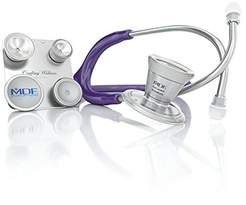 MDF Instruments ProCardial C3 Titan Kardiologie Zweikopf-Stethoskop mit umbaubarem Bruststück für Erwachsene, Kinder, Säuglinge und Neugeborene - Gratis-Parts-for-Life - Lila (MDF797CCT-08)