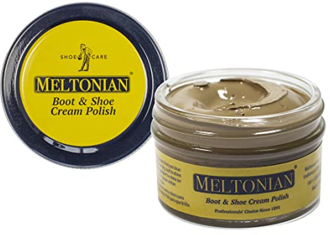 Meltonian Crème | Beige Taupe | Cirage à chaussures de haute qualité pour cuir et similicuir (synthétique) | Utilisation sur bottes, chaussures, ceintures, gants, sacs à main et accessoires |
