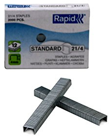 Rapid 24867500 punti standard 21/4, 1 scatola con 2000 punti