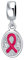 Élégance Émancipatrice : Breloque Pendentif Ovale Espoir Survivante Du Cancer Du Sein Ruban Rose En Argent Sterling Véritable .925 - Conçue Avec Soin Pour S'Adapter Aux Bracelets Européens